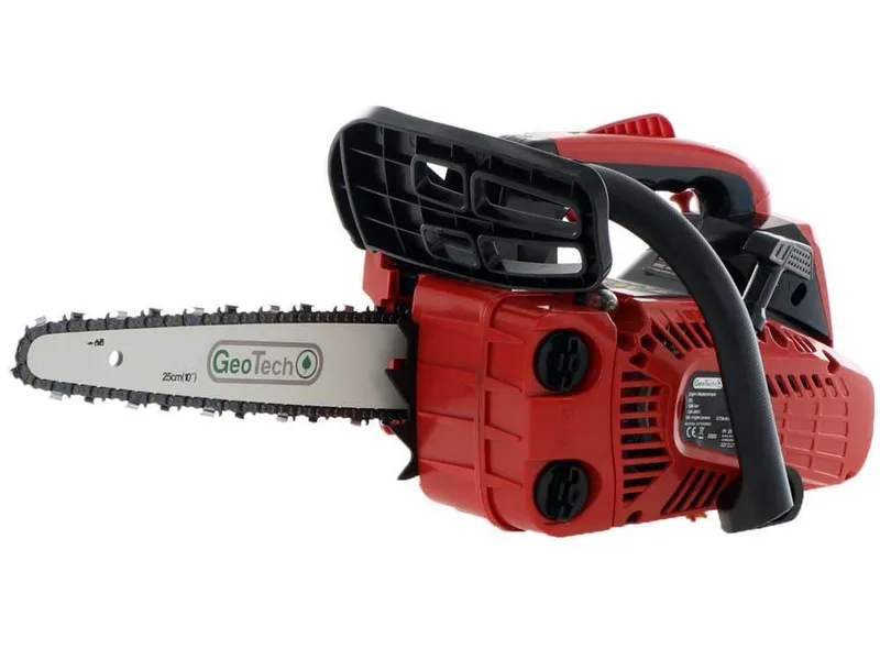 GeoTech GMS 25-25C - Tronçonneuse thermique pour l'élagage - Lame carving 25 cm