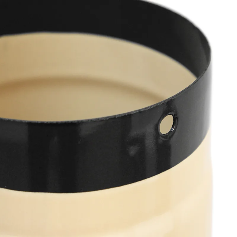 Tube de raccordement / Tuyau de poêle émaillé 130 mm - Longueur 1000 mm Tube télescopique Ivoire