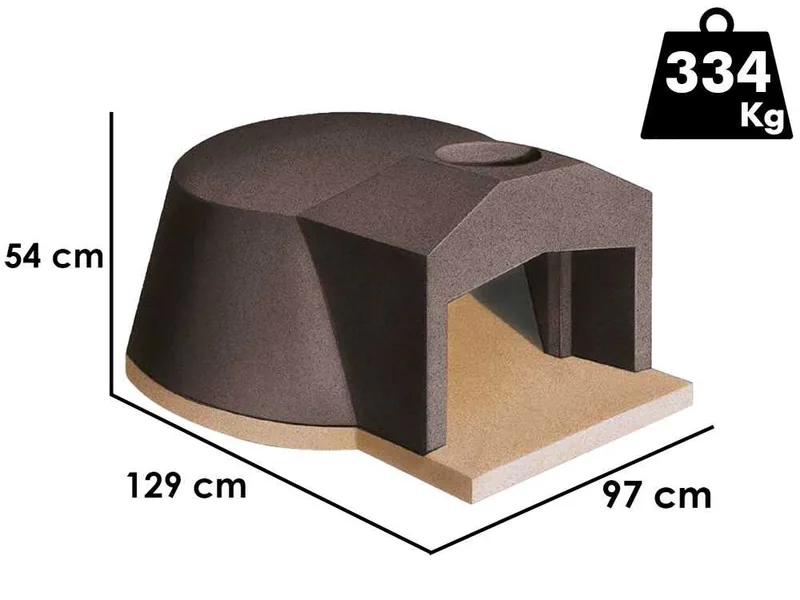Linea VZ Napoli - Four à bois encastrable avec chambre de Ø 85 cm - Capacité de cuisson 3 pizzas