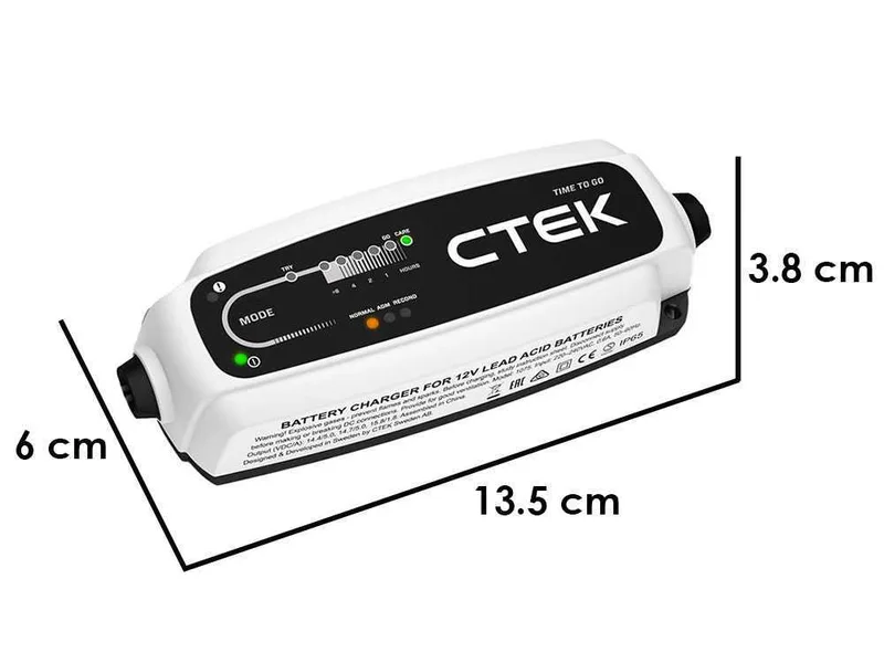 Ctek CT5 time to go - Chargeur de batterie et mainteneur - 8 phases - 12V 5A