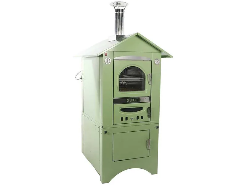 Clementi Smart - Four à bois pour pizza d'extérieur - 80 x 45 cm - Vert