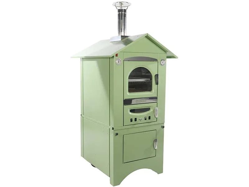 Clementi Smart - Four à bois pour pizza d'extérieur - 80 x 45 cm - Vert