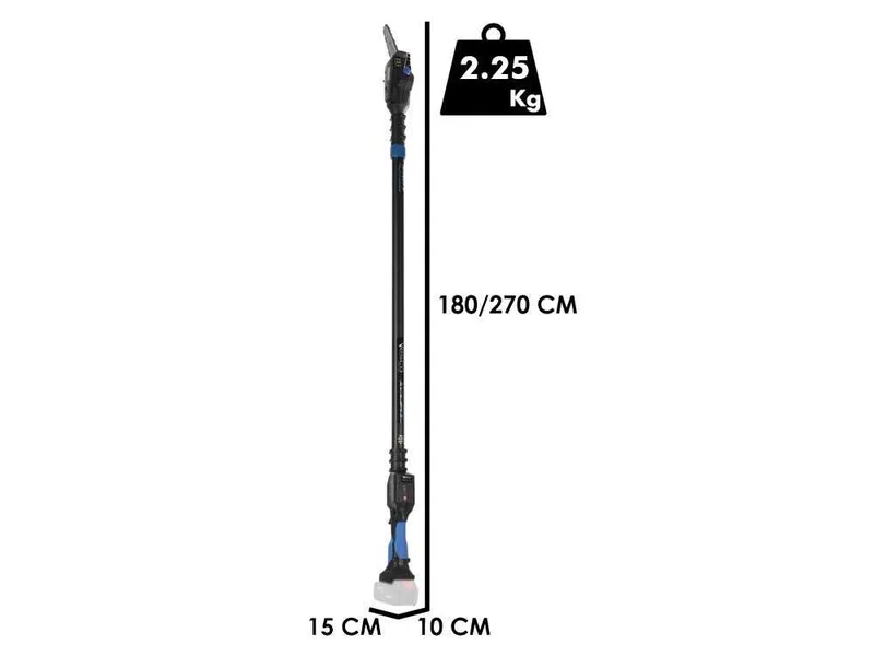 Vesco X180AT - Élagueuse sur perche télescopique à batterie - 180-270 cm - 36 V