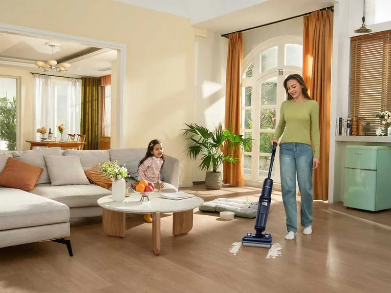 Tineco Floor One S7 Stretch - Autolaveuse à batterie intelligente - 3 en 1 : lave, sèche et aspire