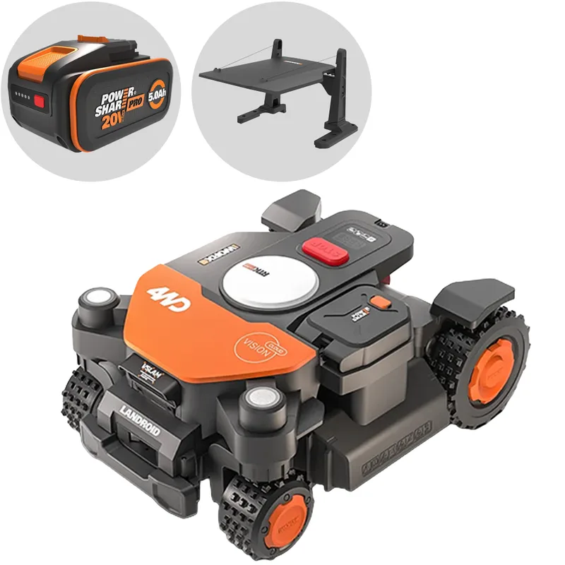 Worx Landroid Vision Cloud WR342E - Robot tondeuse 4WD - Sans installation - Garage inclus