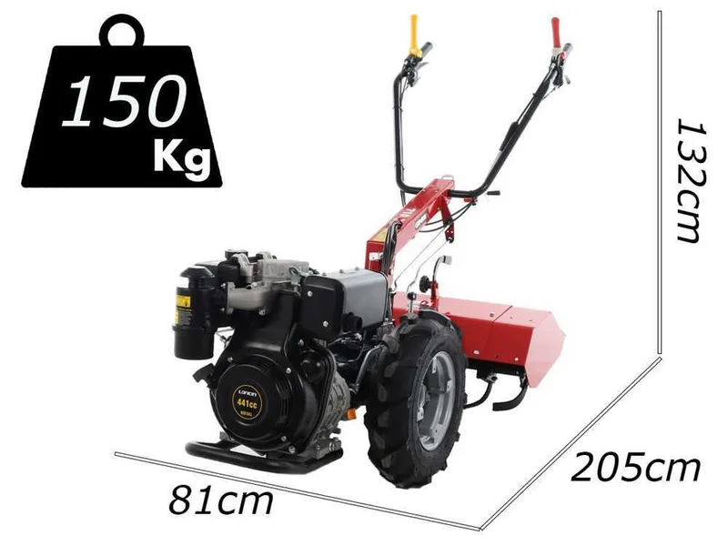 GINKO R710 - Motoculteur diesel - Loncin LC186F - 11 CV