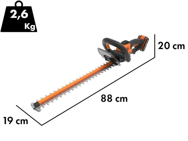 Worx WG918E - Kit Taille-haie + Coupe-bordure à batterie - 20/2Ah