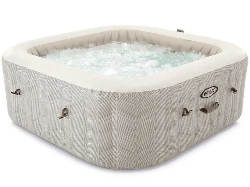 Intex carrée Chevron Deluxe 28472EX - Ø193x71 cm - Spa gonflable à hydromassage