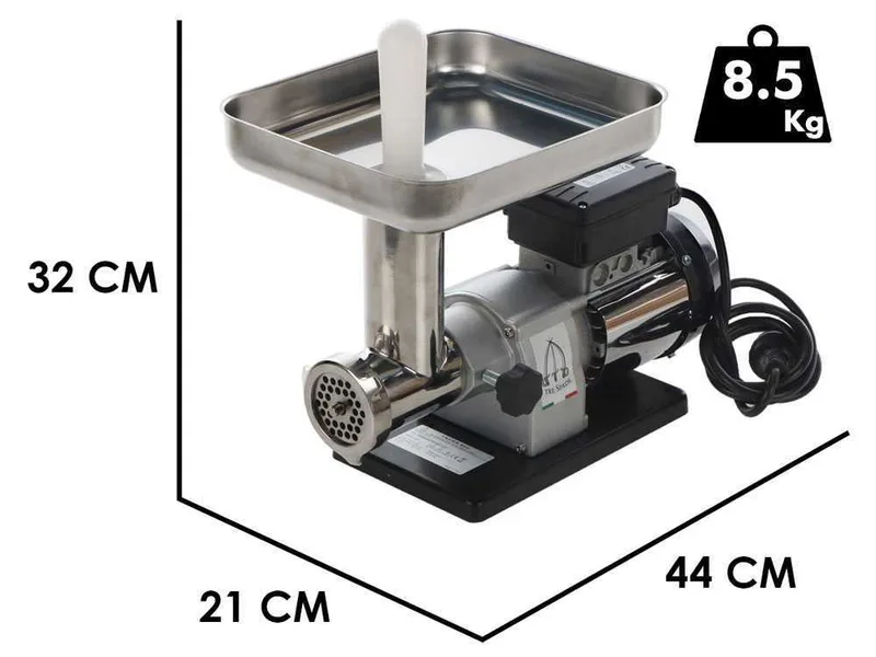 Tre Spade TC-8 Inox - Hachoir à viande électrique - 300 W - n° 8