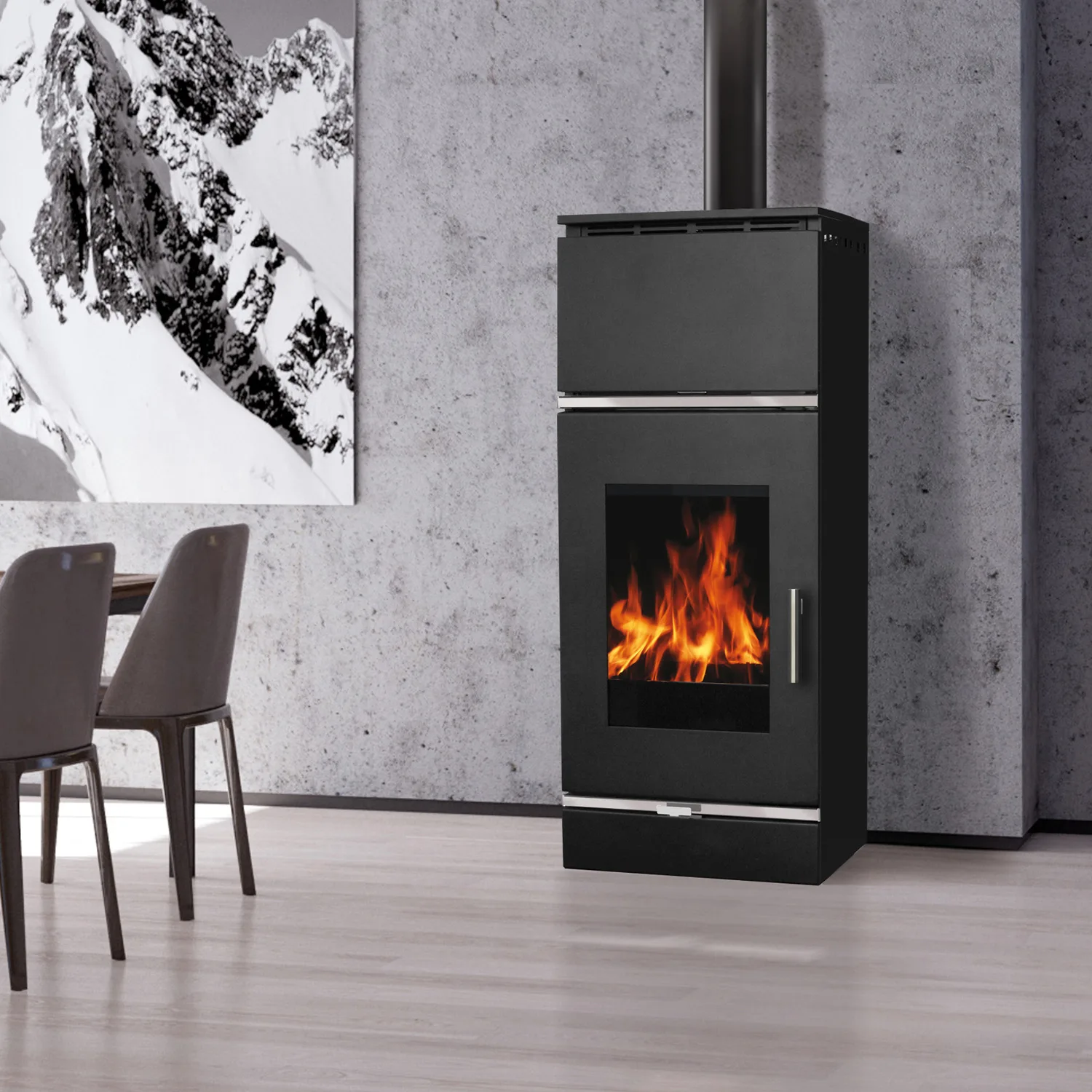 Schmitzker Cubira 12 CS Poêle à bois avec échangeur d'eau