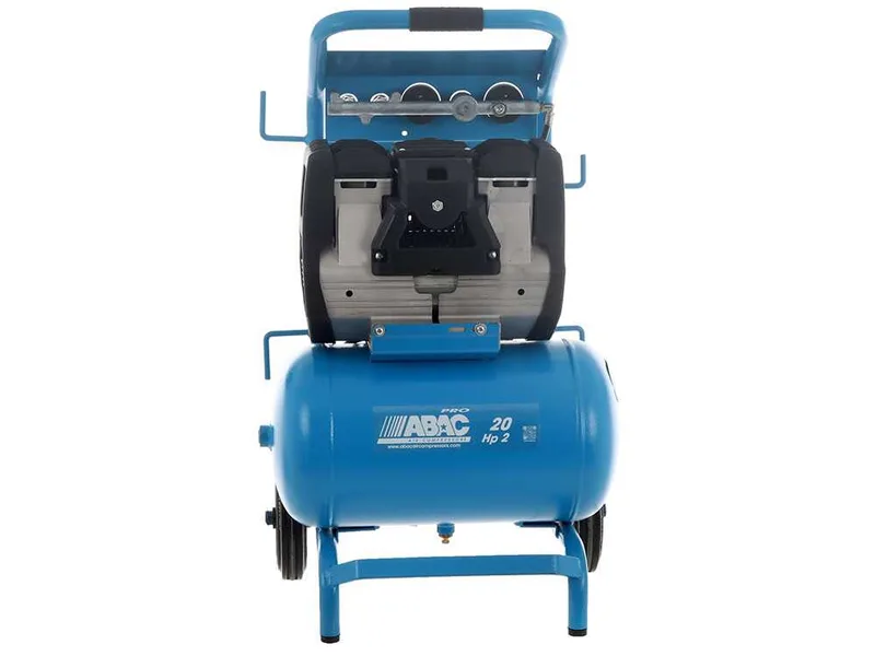 Abac hockenheim OS20P - Compresseur d'air électrique monophasé silencieux, sans huile - Moteur 2 CV - 20 L