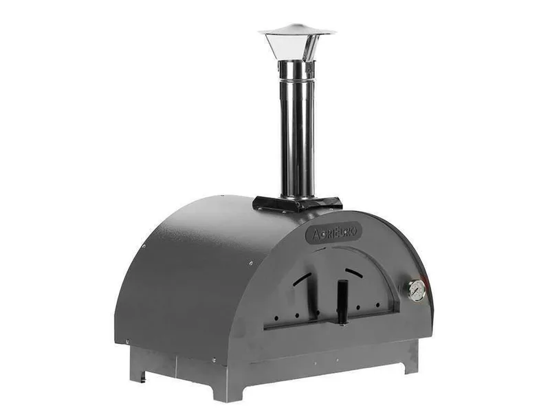 AgriEuro Quattro Stagioni - Four à bois d'extérieur pour pizza Anthracite 60x40 - pour 1 pizza