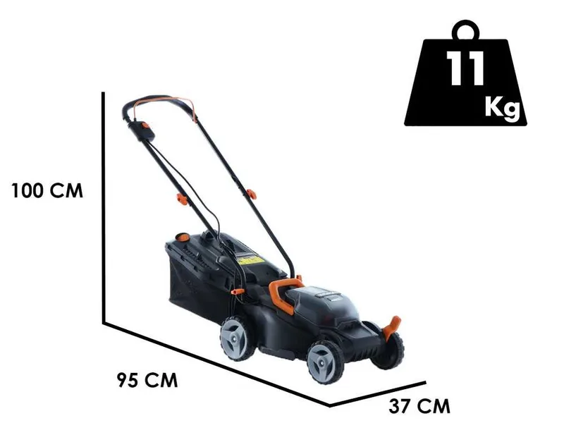 Worx WG779E - Tondeuse à gazon à batterie - 2x20V/2,5Ah - Coupe 34 cm