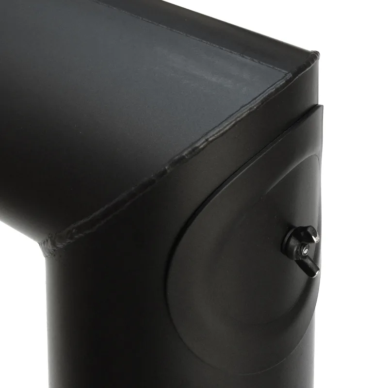Raik Basic jeu de coudes de tuyau de fumée 160mm noir 2 pièces – angulaire pour tuyau de fumée / conduit de fumée