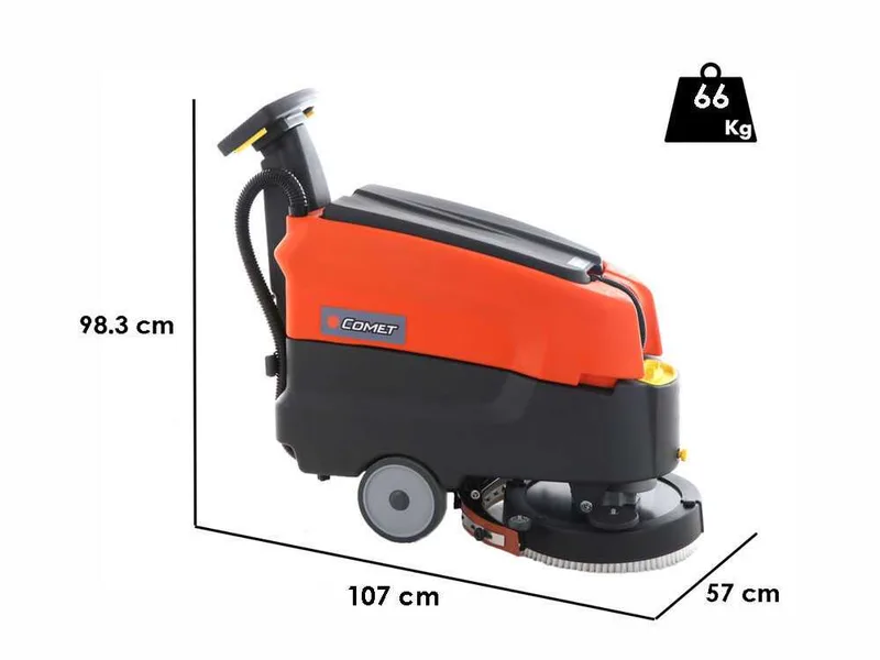 Comet PSW 30 E - Autolaveuse à batterie - 3 en 1 : lave sèche et aspire