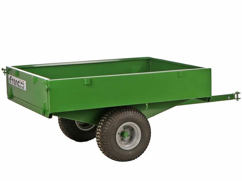 Francini FQ4 - Remorque en acier pour tracteur tondeuse - 120x90(h 25 cm)
