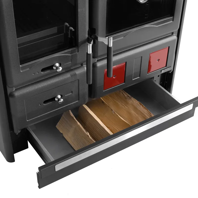 La Nordica Rosa L 16 cuisinière à bois acier anthracite-noir