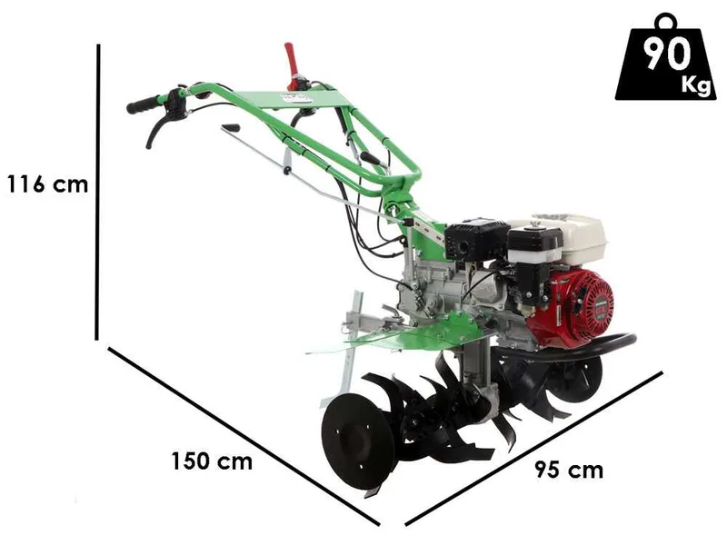 Lampacrescia MGM DL914 - Motobineuse à essence 7 CV - Honda GX200