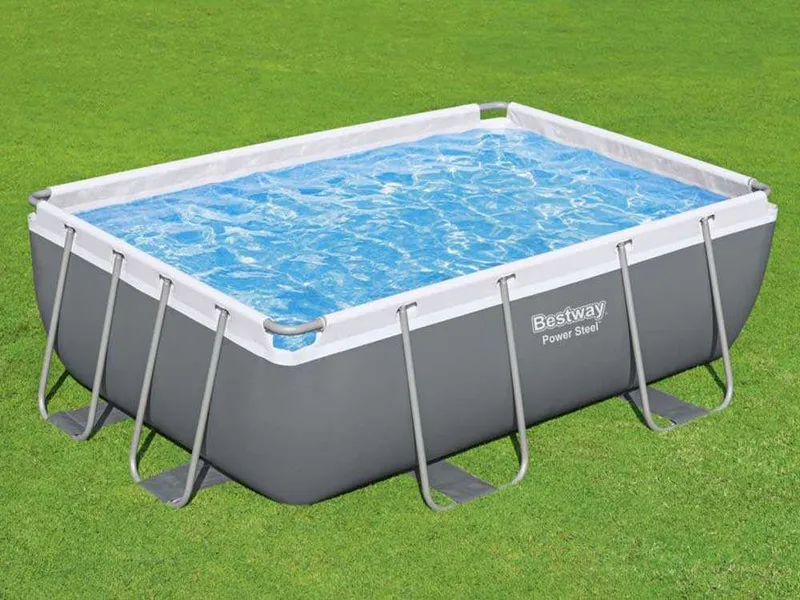 Bestway Power Steel 56629 - 282 x 196 x 84 cm - Piscine hors-sol + pompe de filtration 16 W