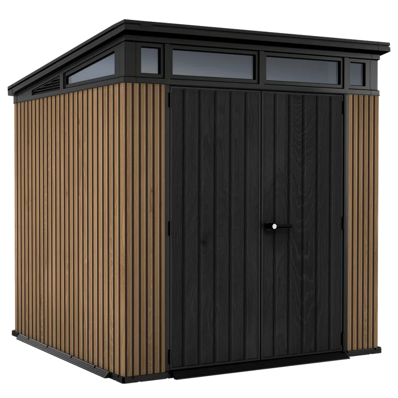 Keter Signature Venetian 7x7 - Abri de jardin - Avec porte à double battant - 214x218x226 cm