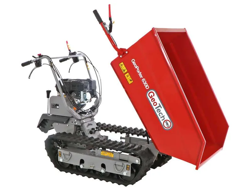 GeoTech Pro GeoPorter 630D - Brouette à moteur sur chenilles - Benne dumper 600Kg
