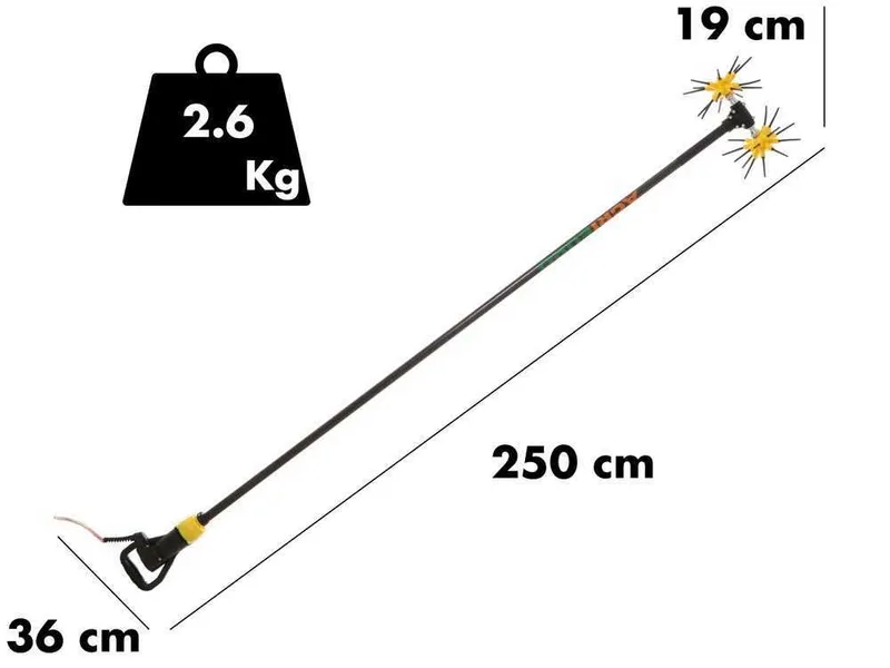 Peigne vibreur à batterie AgriEuro asteras cf carbon perche en carbone