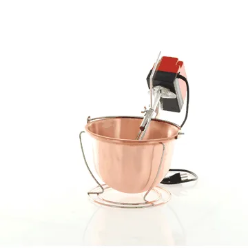 Chaudron électrique en cuivre lisse pour polenta NuovaFac Cuoca Automatica base ronde 4L - 24W