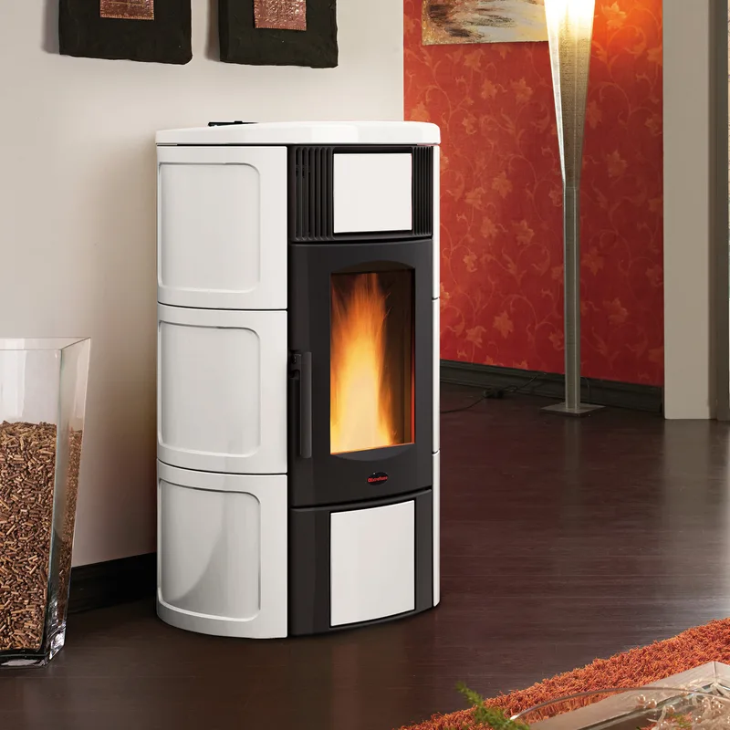 Extraflame Iside Idro H15 poêle à granulés bouilleur Majolique blanc