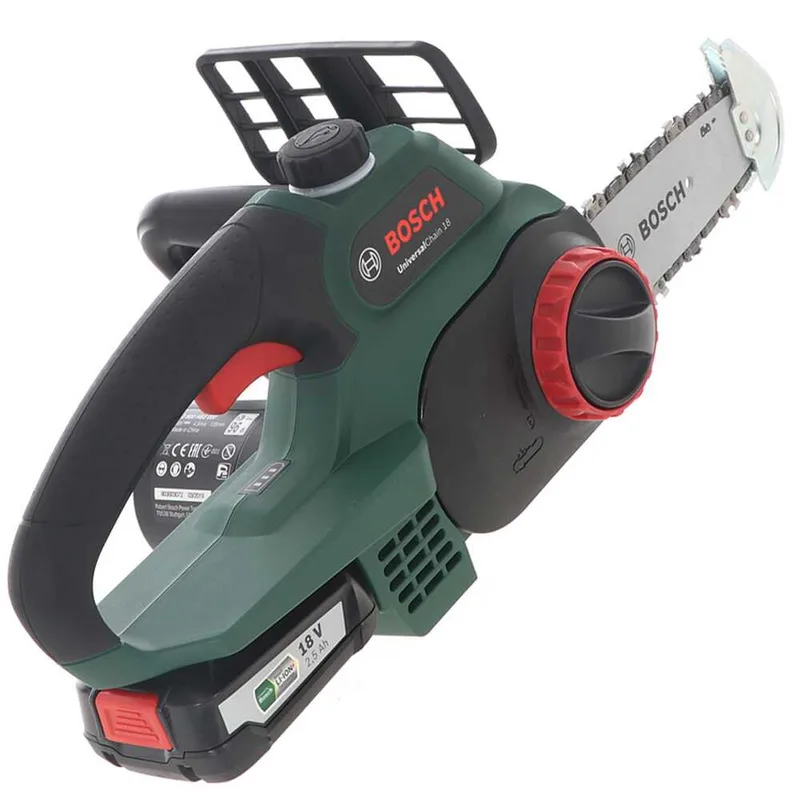 Bosch UniversalChain 18 - Tronçonneuse à batterie 18 V 2,5 Ah - Ultra-légère