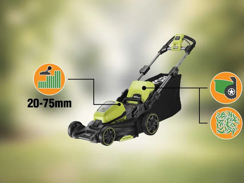 Ryobi RY36LM40A-140 - Tondeuse à gazon à batterie - MAX POWER 36V/4Ah - Largeur de coupe 40 cm