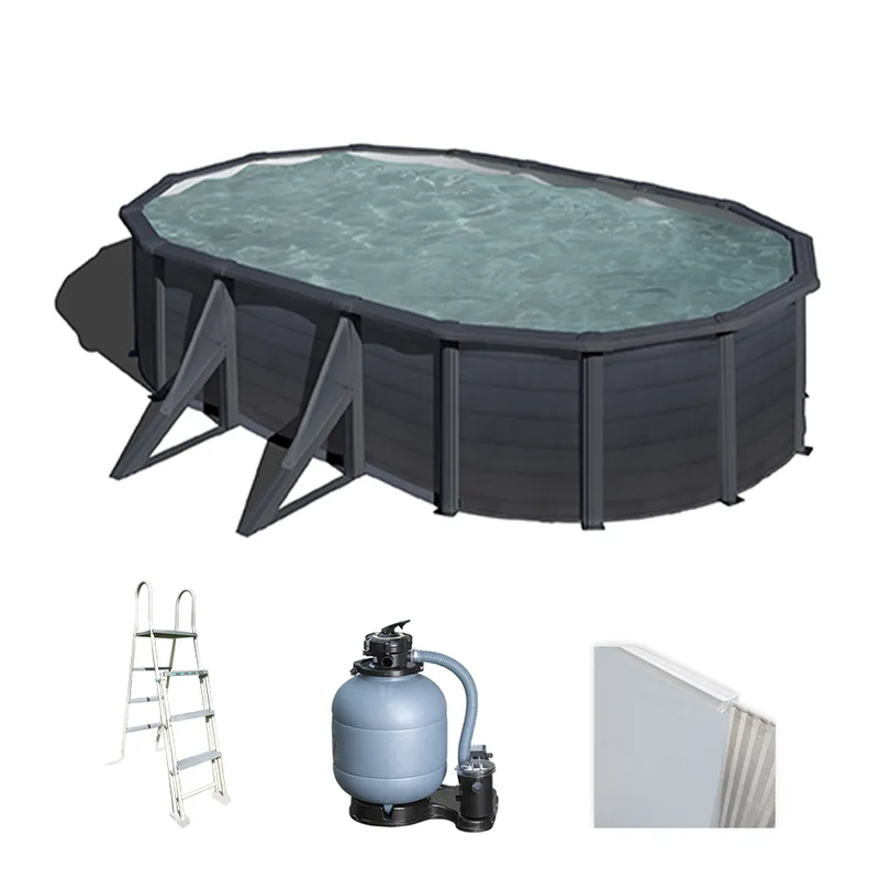 Gre Kea Ovale 500x300x120cm - Piscine hors-sol en acier