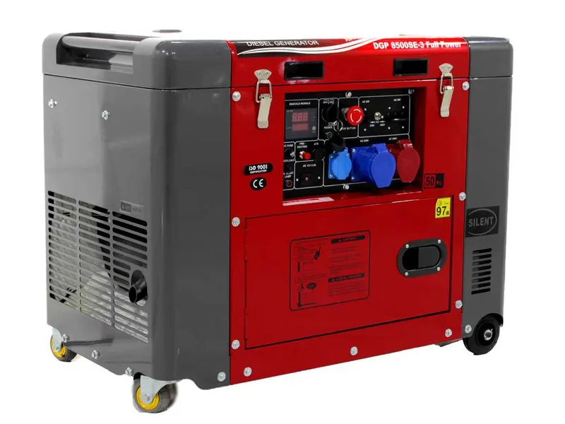 GeoTech Pro DGP8500SE-3 - Groupe électrogène 6 KW diesel Full-power insonorisé + ATS monophasé