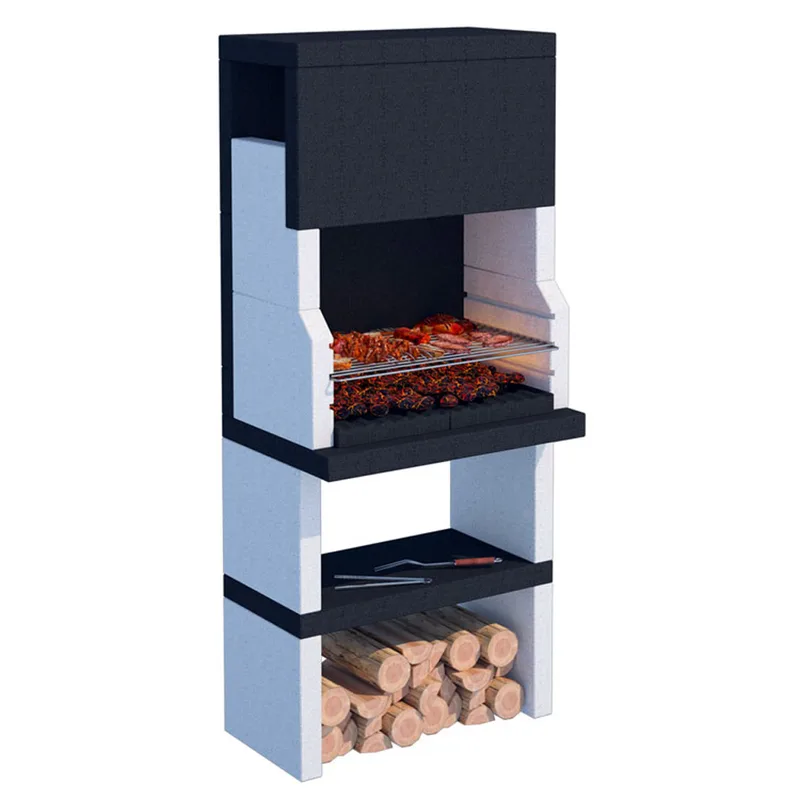 Linea VZ Stoccolma - Barbecue à bois et charbon en maçonnerie