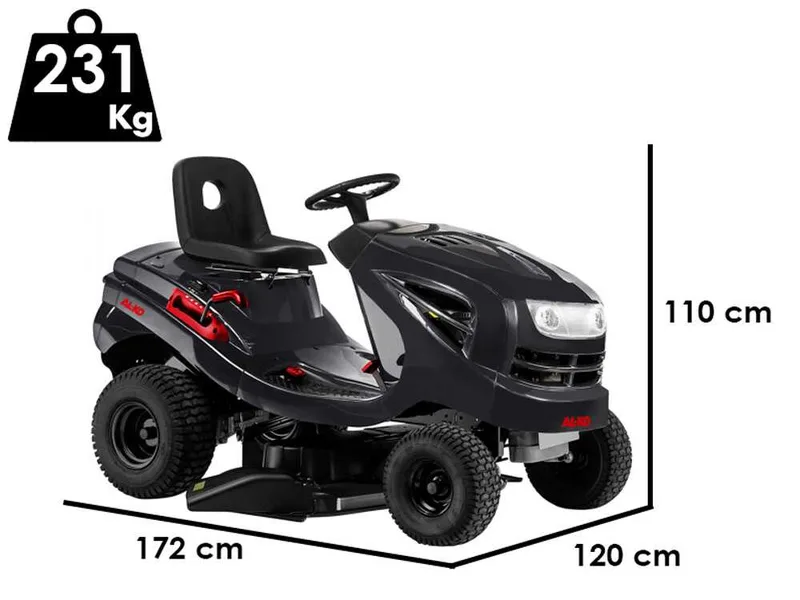 Al-ko T18-111.4 hds-a V2 - Tracteur tondeuse - Boîte hydrostatique - Éjection latérale