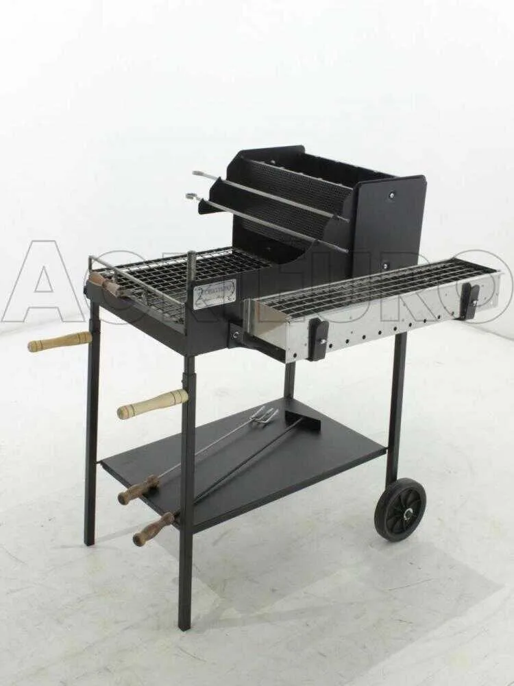 Cruccolini Ghiottone - Barbecue à bois et charbon en fer artisanal