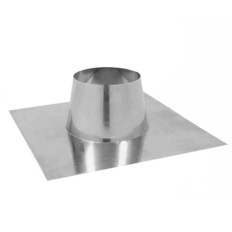 Traversée de toit Opsinox pour cheminée en acier inoxydable 150mm DD 0°-10°.