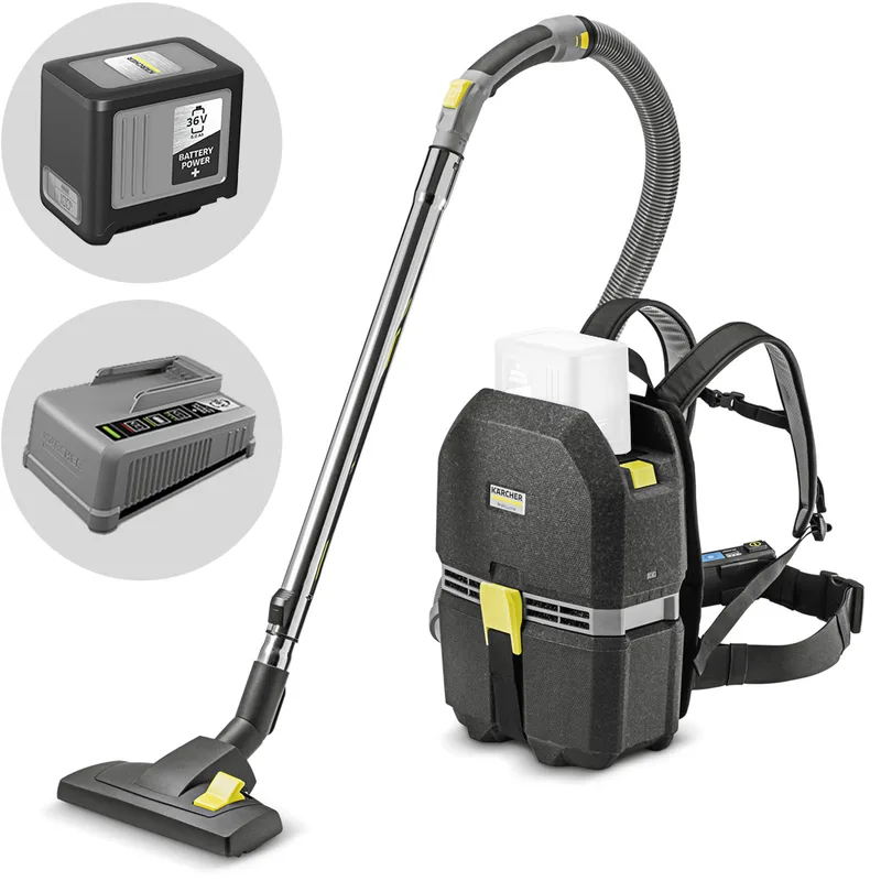 Karcher PRO BVL 3/1 Bp - Aspirateur dorsal professionnel à batterie - 36V - 6Ah