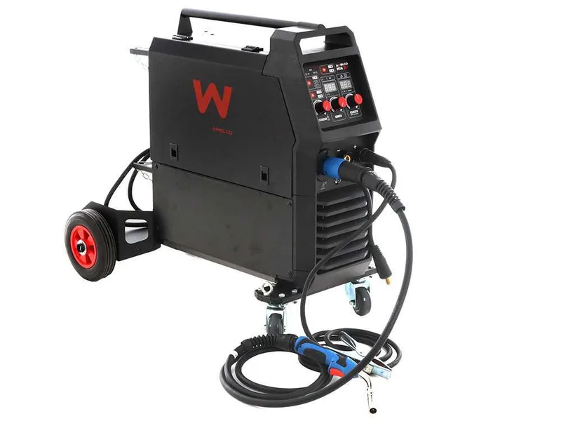 Poste à souder inverter multiprocesseur Awelco mig 350 - mig-tiglift-mma - triphasé - gaz/no gaz