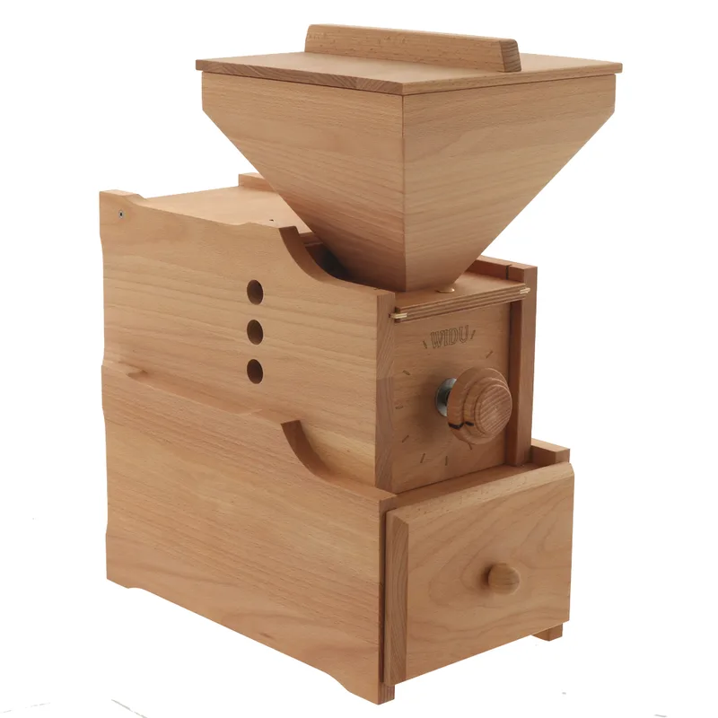 WIDU Universalmühle Mod. 3 - Moulin à farine en hêtre avec meules en pierre - 600W