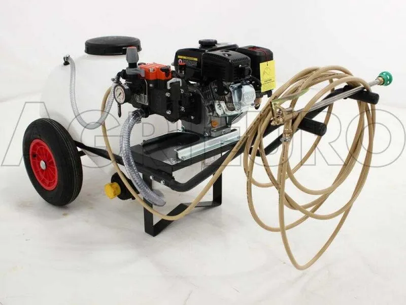 Groupe motopompe de pulvérisation Comet MP 30 - Loncin G 200 F sur chariot avec réservoir 80 lt