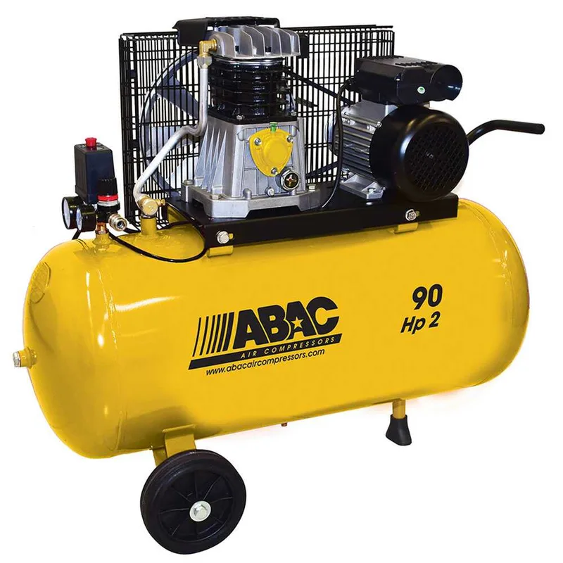 Abac line B26/90 CM2 - Compresseur d'air électrique monophasé par courroie - Moteur 2 CV - 90 litres