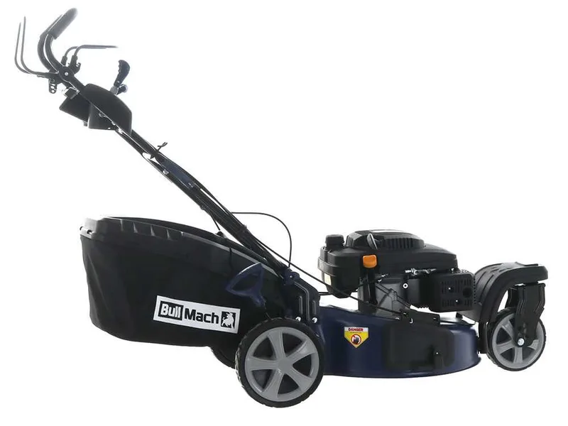 BullMach CERBERO 53 - Tondeuse à gazon thermique tractée - Coupe 53 cm - 4 en 1