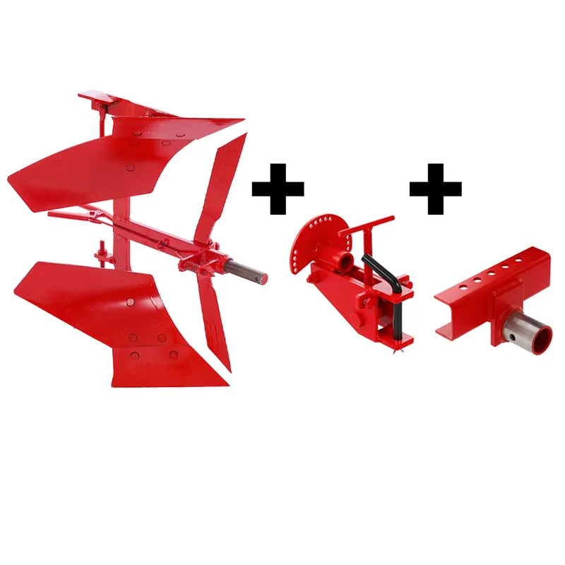 Charrue réversible à versoir pivotant V180-05 avec attache rapide réglable et barre porte-outils - Pour motoculteurs de 6 à 10 CV