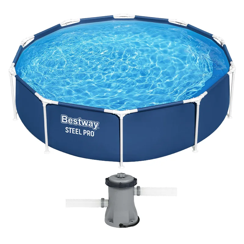 Bestway Steel Pro 56679 - Ø305x76 cm - Piscine ronde + pompe de filtration 16 W