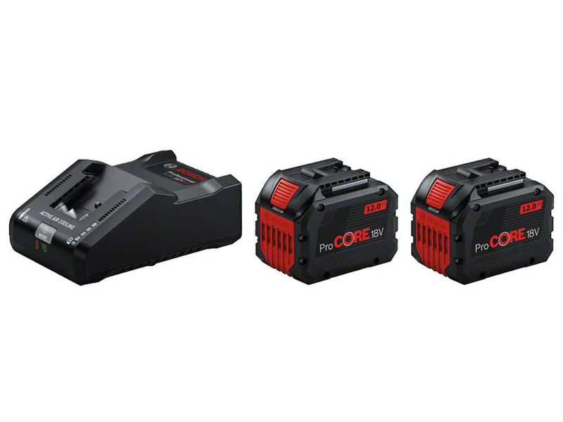 Bosch - Kit de démarrage ProCORE 18 V pour la gamme Blue Professional - Avec deux batteries 12,0 Ah et un chargeur