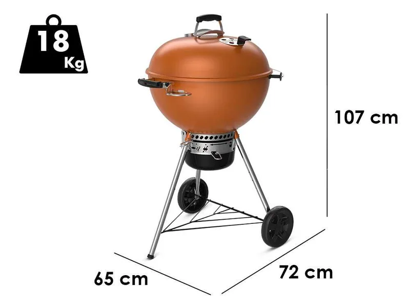 Weber Master-Touch GBS C-5755 Burnt Orange 57cm - Barbecue à charbon