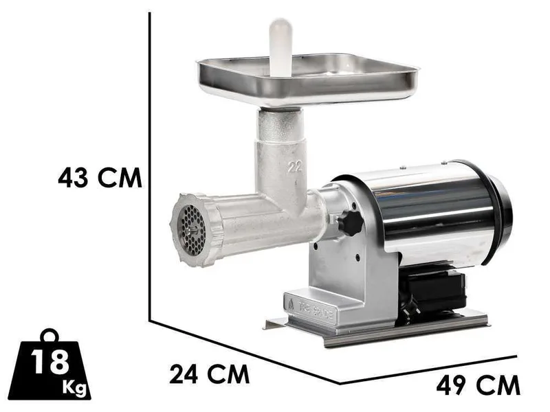 Tre Spade TC-22 Elegant Plus - Hachoir à viande électrique - 600 W - n° 22