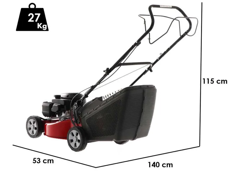 CastelGarden XC 48 S C - Tondeuse à gazon thermique tractée 4 en 1 - Moteur de 139 cc - Coupe 46 cm