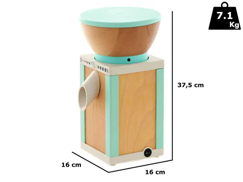 Komo KoMoMio vert d'eau - Moulin à farine en hêtre avec meules en pierre - 360W