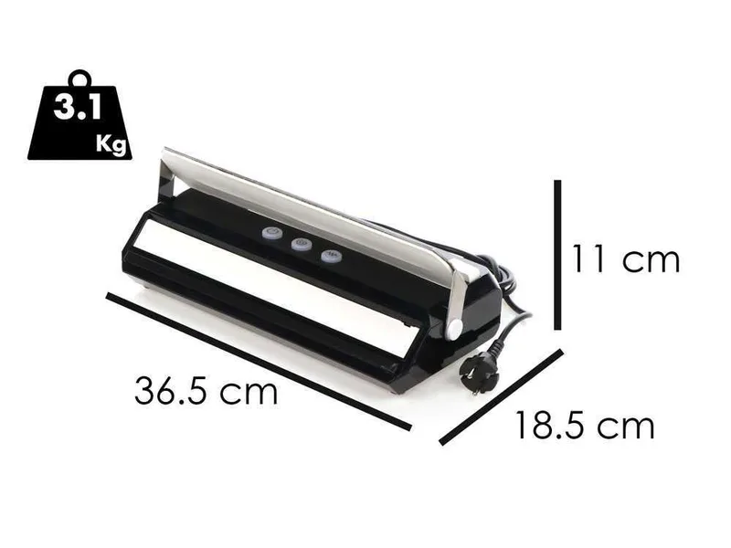 Tre Spade Takaje VacuumMachine Noire - Machine sous vide - Barre de soudure de 33 cm